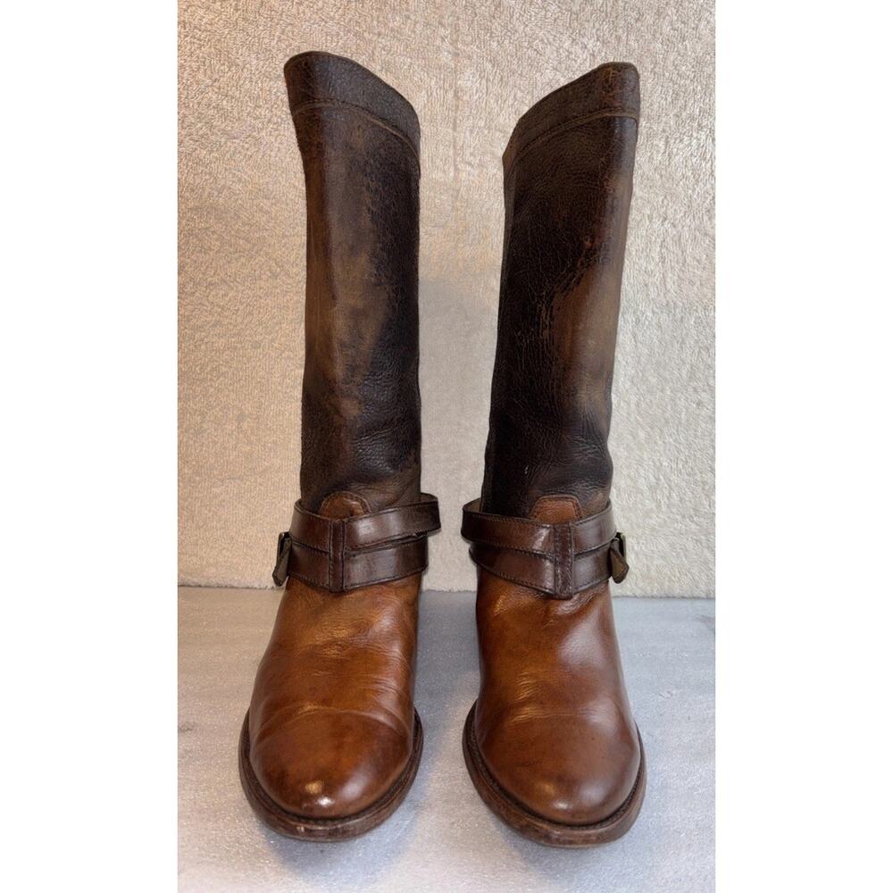 Corral for Buckle leather cowgirl Distressed Mid Calf Women Size 9 M